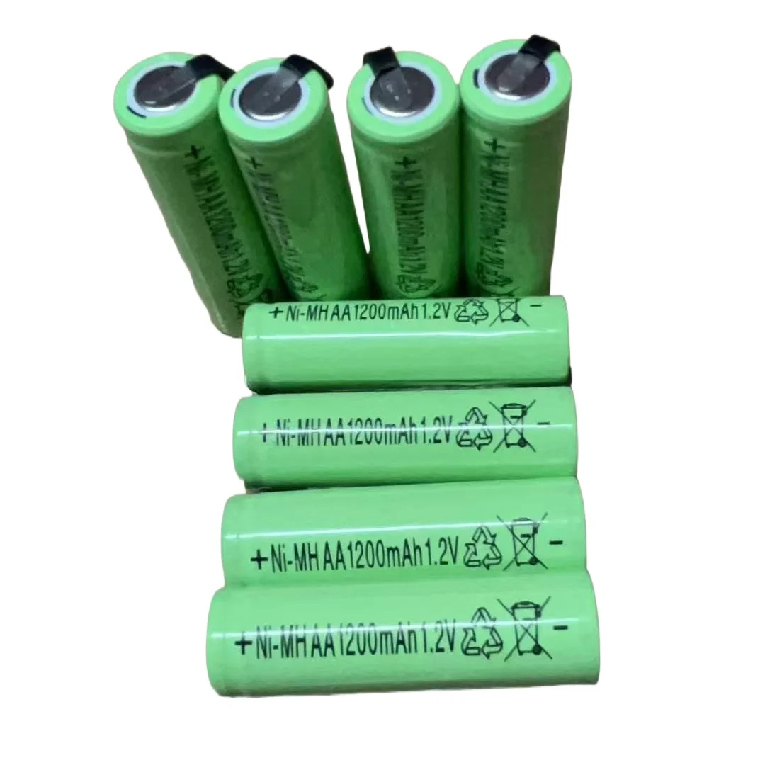 ​ ​ AA Ni-MH Akku 1,2V 1200mAh Tabs 4-40 Stück - 2A Schnellladung, 500 Zyklen für Taschenlampen/Solarleuchten/Fernbedienungen