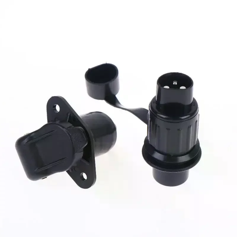 12V 3 Pin Trailer Socket Flat Plug Connector Plastic European Car Cable Connector Socket Trailer Truck Power Supply Plug