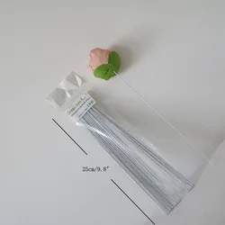 18# white paper wrapped wire 30 pieces cake plug-in decoration accessories wire 25 cm long
