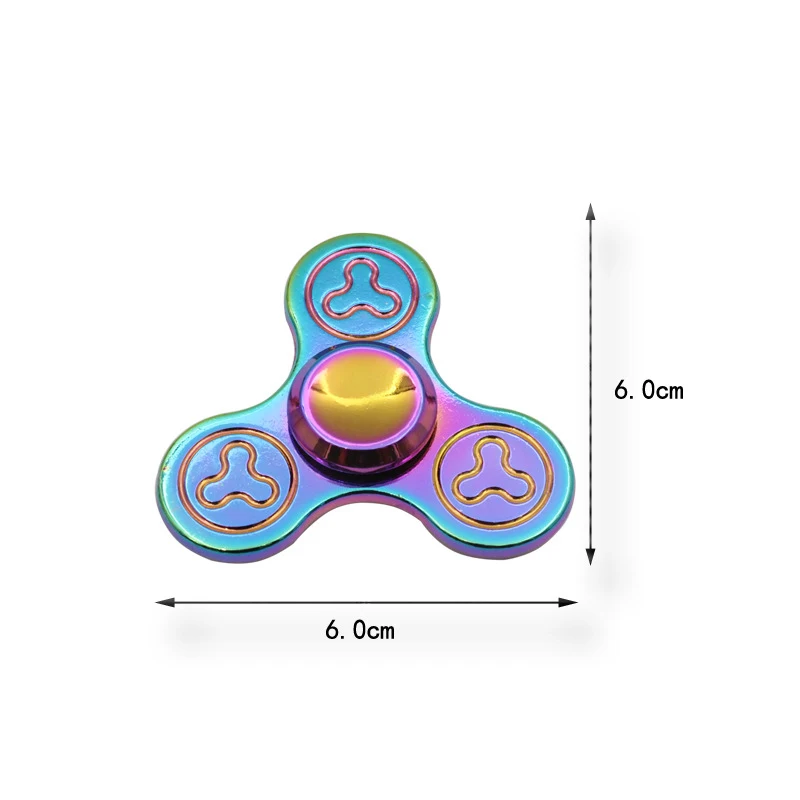 Bunte Theree-blatt Fidget Spinner Zink-legierung Hand Spinner Roating Gyro Anti-stress Zappeln Spielzeug Für Kinder Erwachsene geschenk