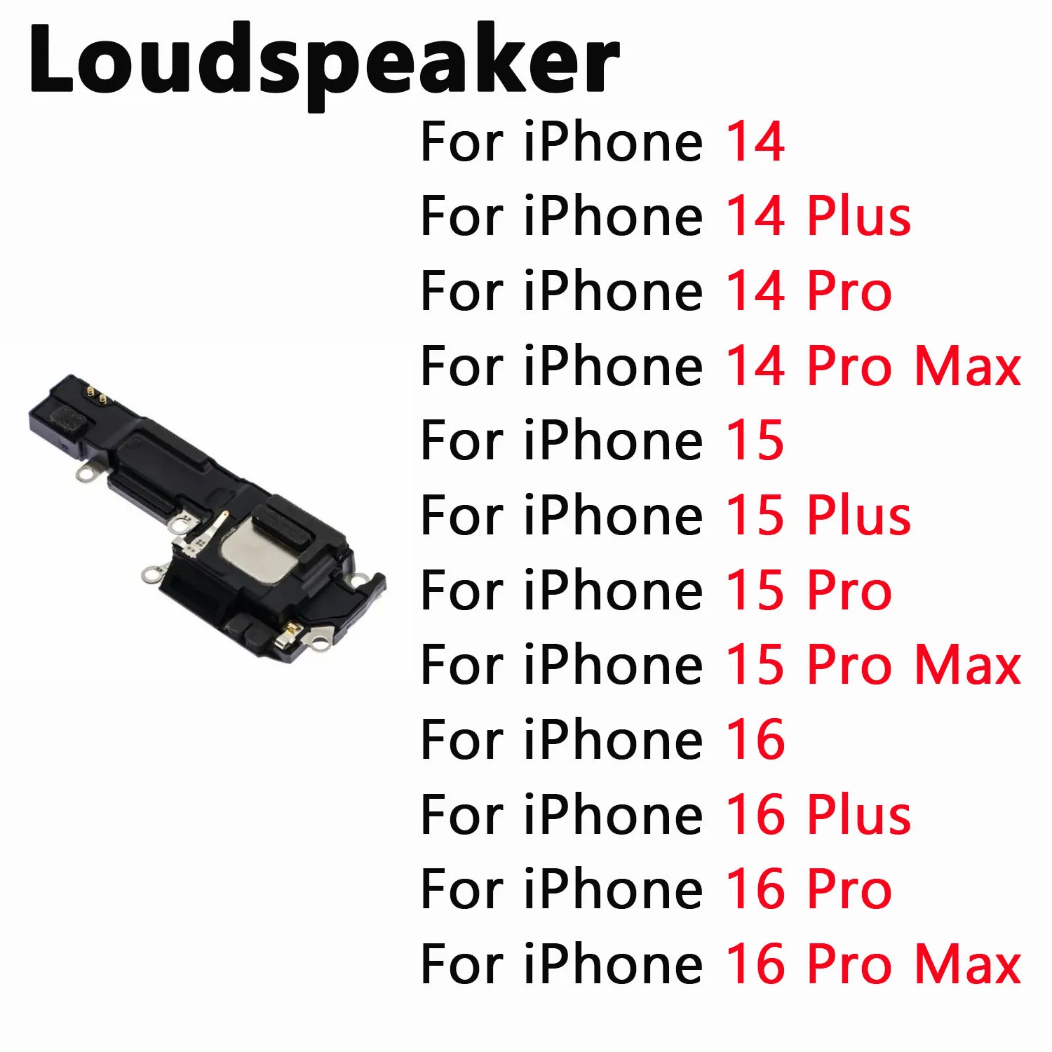 

Loud Speaker Flex Cable For iPhone 15 14 13 16 Pro Max Plus Mini LoudSpeaker Ringer Bottom Buzzer Replacement Parts