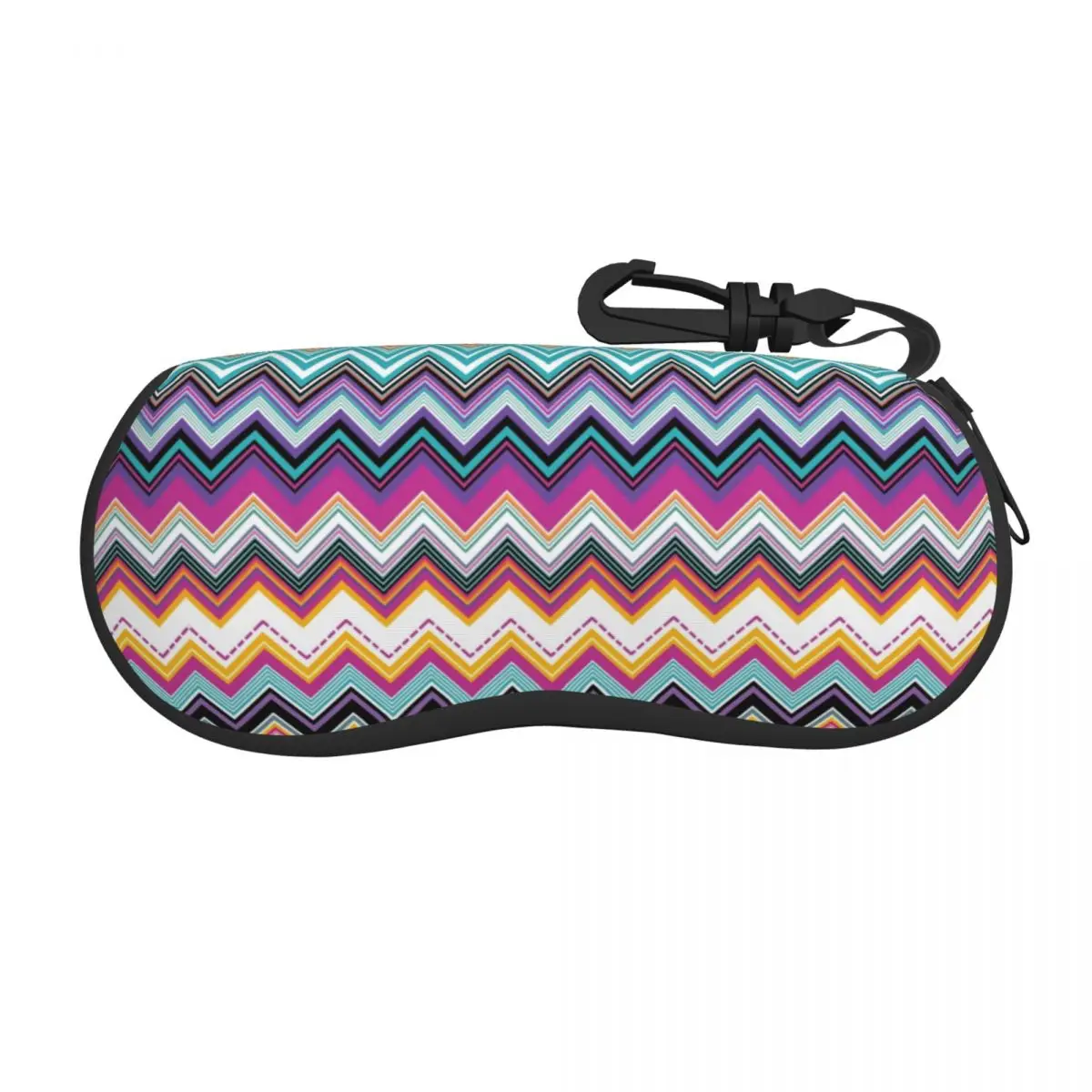 Custom Color Layers Zig Zag Shell Eyeglasses Protector Cases Cool Sunglass Case Bohemian Camouflage Modern Glasses Bag