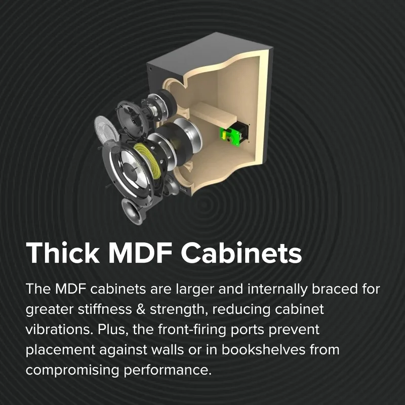 Debut 2.0 C6.2 Center Channel Speaker, Black - 1” Cloth Dome Tweeter & Dual 6.5” Aramid Fiber Woofers