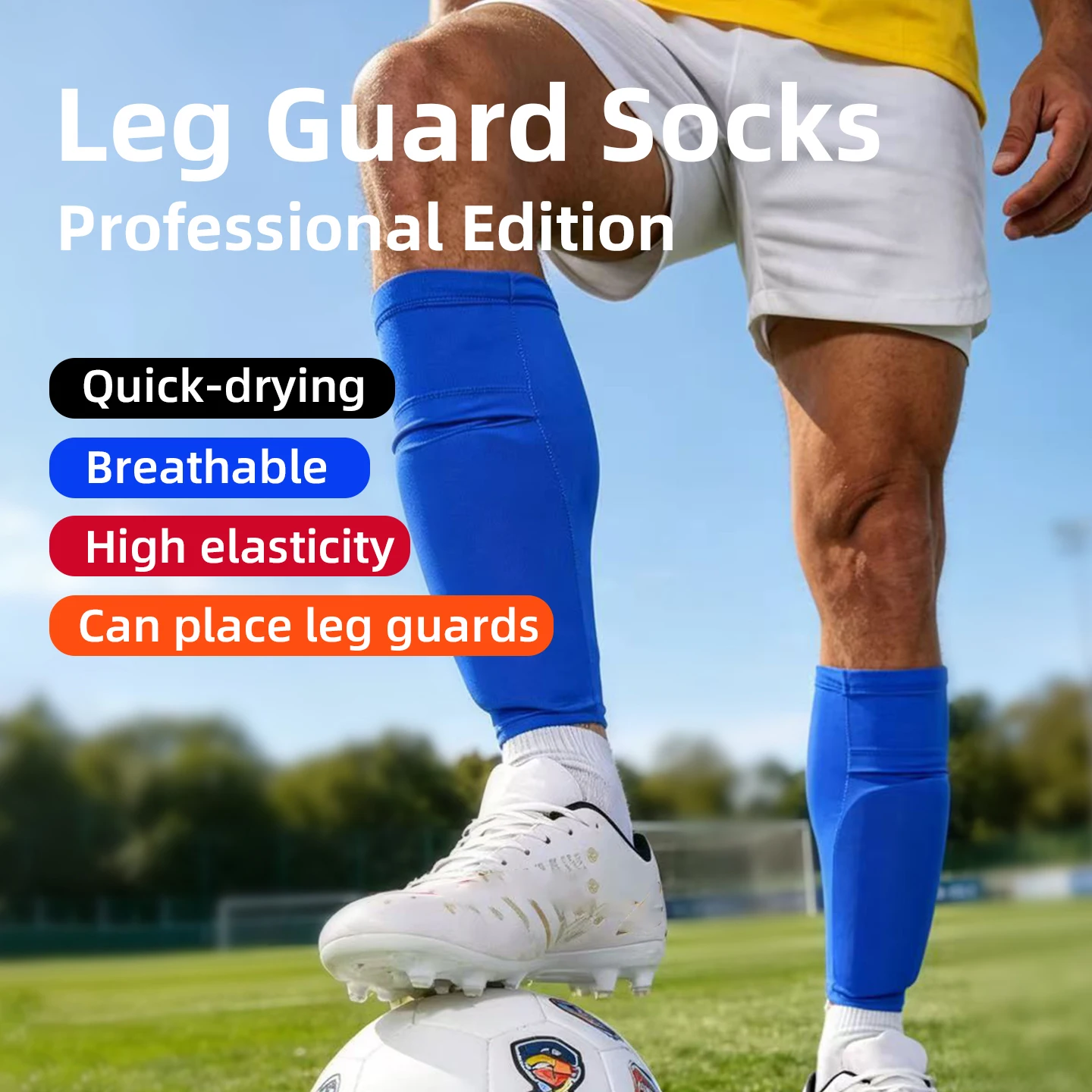 Breathable Calf Compression Sleeve Professional High-quality Soccer Socks For Men Children Running Football Basketball