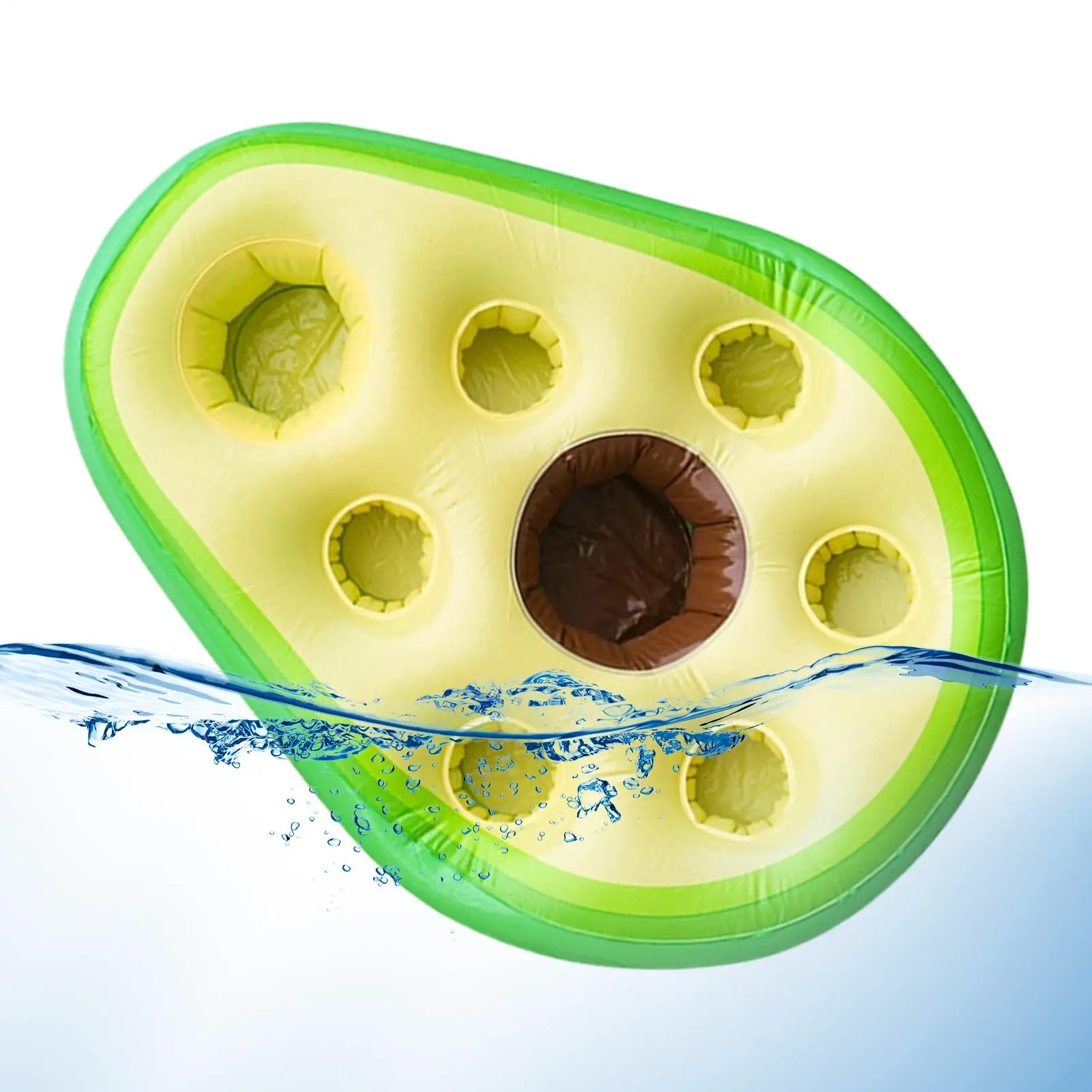 Floating Drink Holder Inflatable Large Avocado Hot Tub Beverage Tray Lake Floating Drink Holder For Weekend Trip Indoor Home