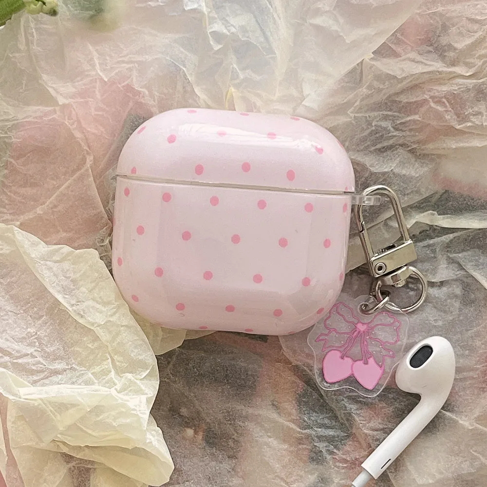Einfache, frische, rosa, mintgrüne Silikonhülle für AirPods 5, 4, 1, 2, 3, für AirPods Pro 3, AirPods Pro2, 2. Generation, mit niedlichem Schleifenanhänger – Detail 5