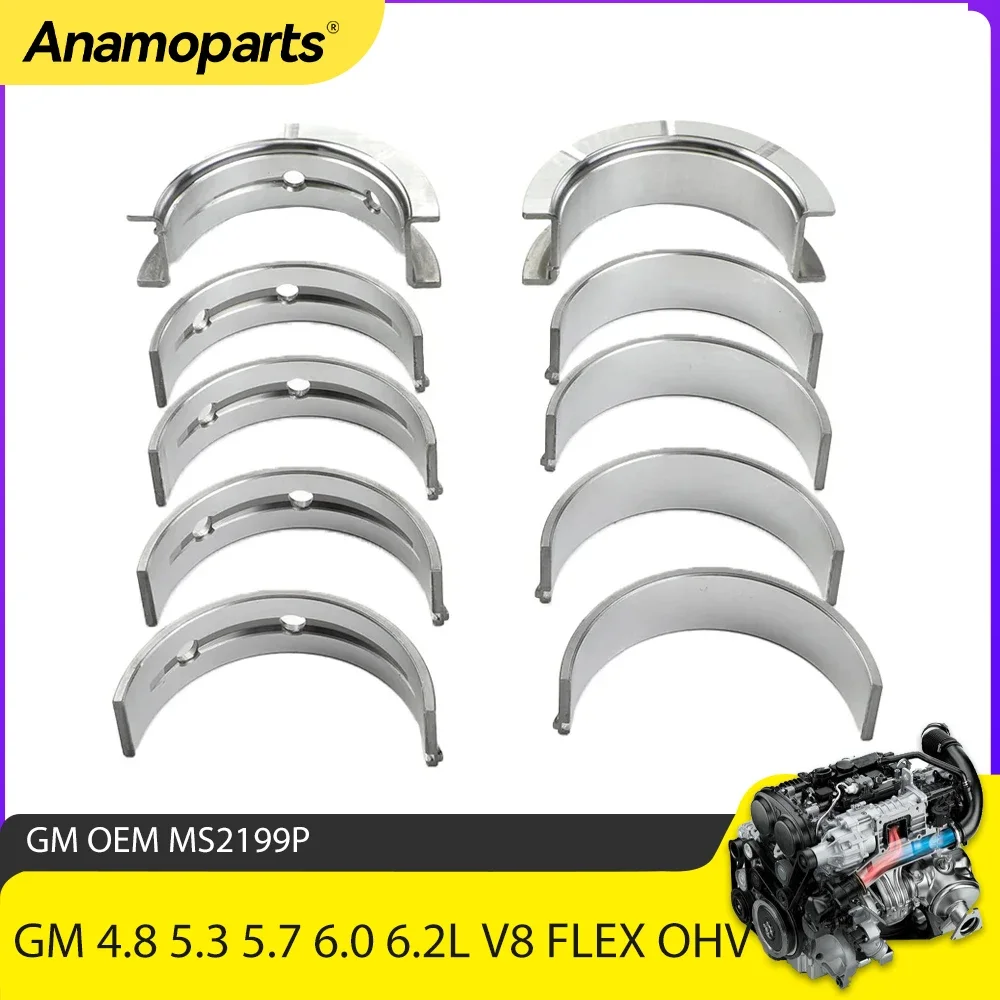 Engine Main ConRod Bearings Oversize For GM Chevrolet Cadillac Chevy LS Series 4.8L 5.3L 5.7L 6.0L 6.2L V8 FLEX OHV