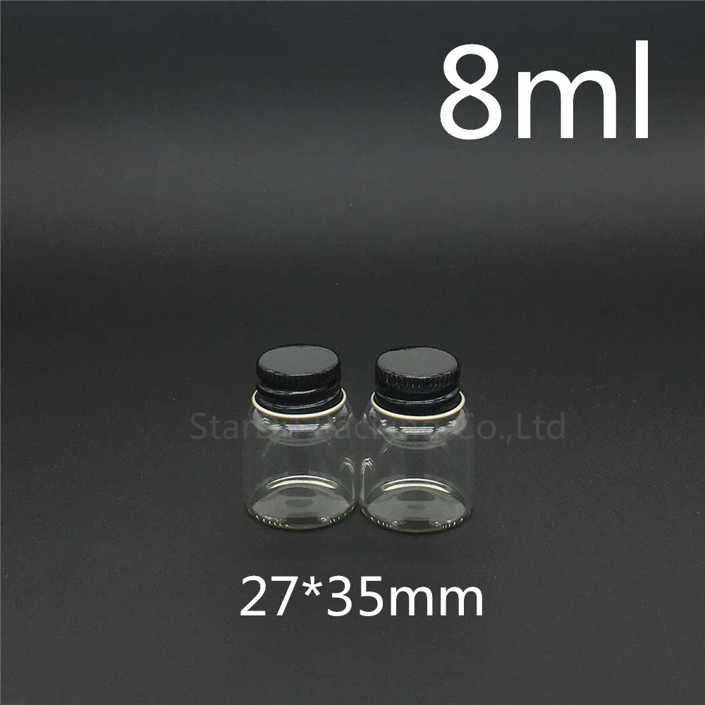 

48pcs/lot Diameter 27mm 8ml Screw Neck Glass Bottle For Vinegar alcohol,carft/storage Candy Bottles