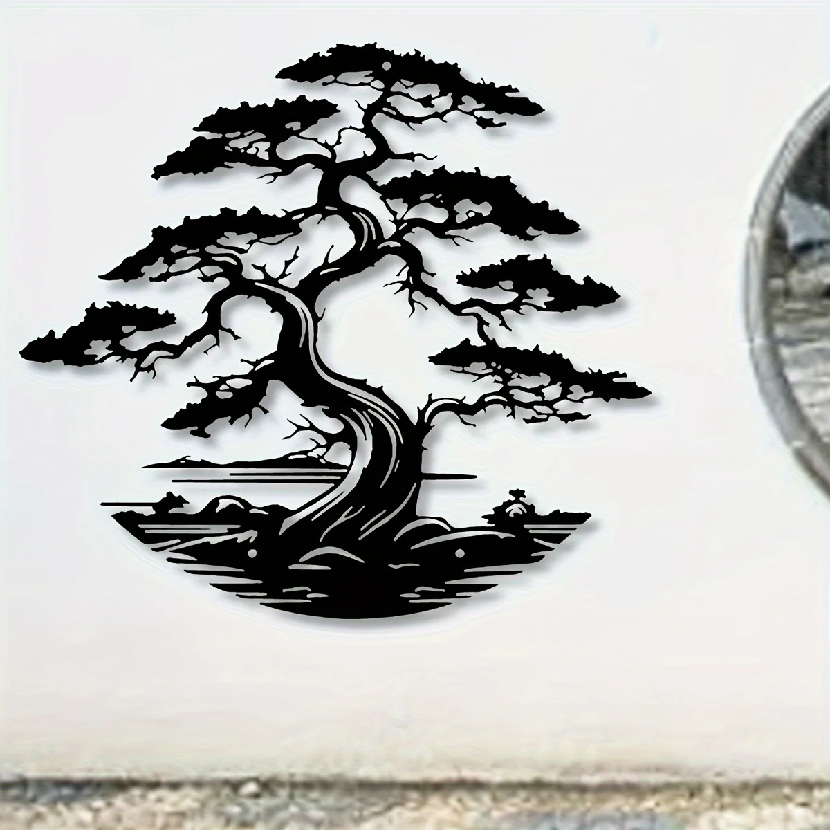 CIFBUY Farmhouse Metal Wall Art Majestic Pine Tree Sunlight Shade Decor Living Room Bedroom Plant Lovers Gift Durable Iron Hangi