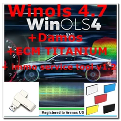 WinOLS 플러그인 포함 4.7, 2021 Damos, ECM 티타늄, immo 서비스 도구 v1.2, 모든 데이터 자동 수리 소프트웨어, 2024 인기 판매