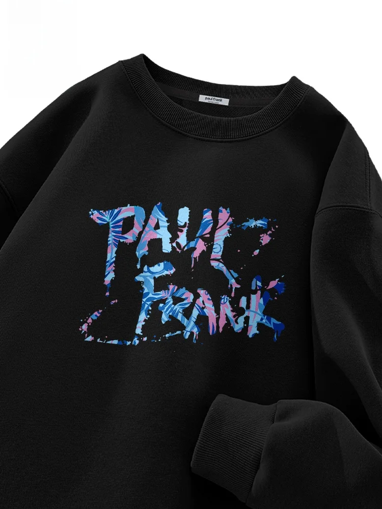 

M Long Sve Letter Print Sweatirt Spring Casual American Sle Loose Fit Cotton Polyester Blend Breathable