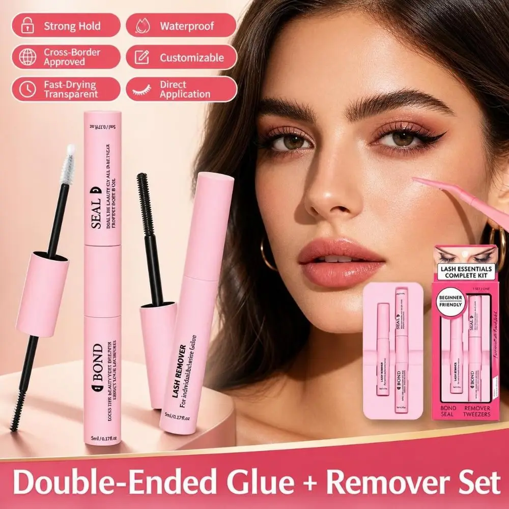 Stylish Gentle Lash Extension Kit Long-lasting Lightweight Eyelash Adhesive Sealant Practical 10ml Eyelash Bond Seal Kit Makeup