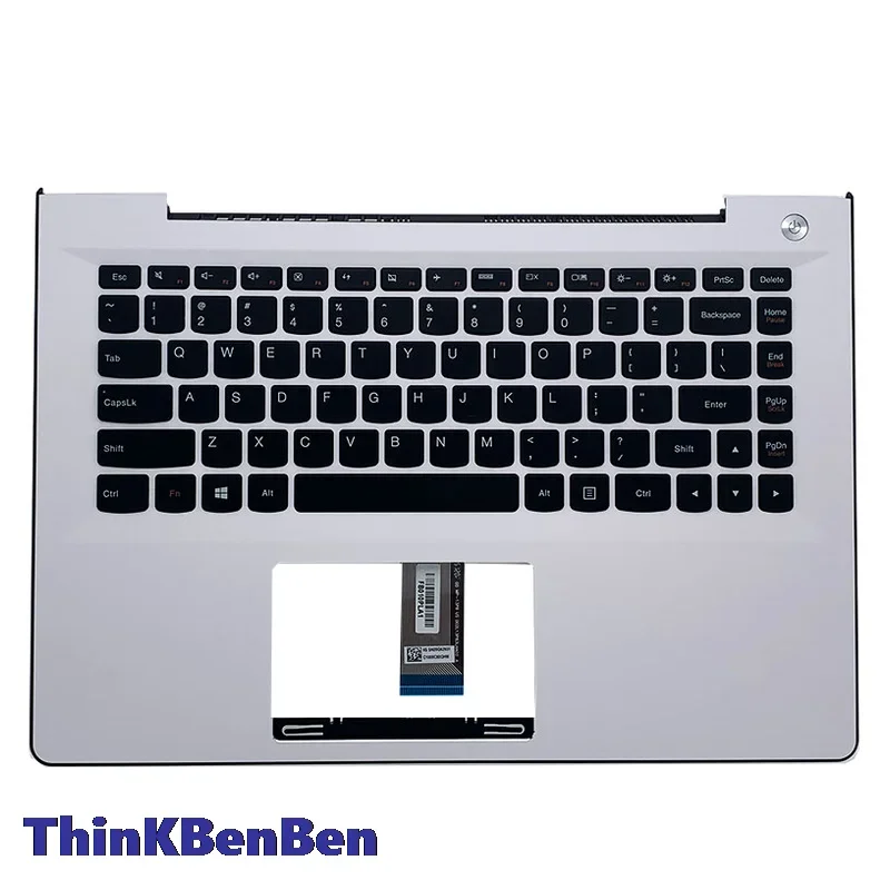 

US English White Keyboard Upper Case Palmrest Shell Cover For Lenovo Ideapad 300S 500S 14 14ISK U41 S41 5CB0H71399