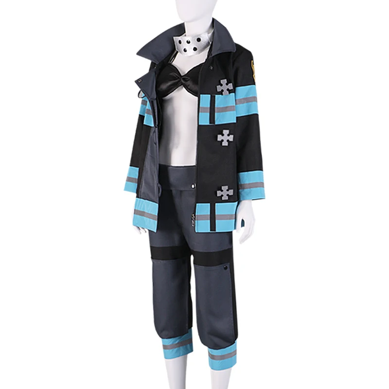 SingXeng Anime Costume Blazing Firefighting Corps Cosplay Tamaki Kotatsu Halloween Fire Brigade Uniform Team Girl Custom Made