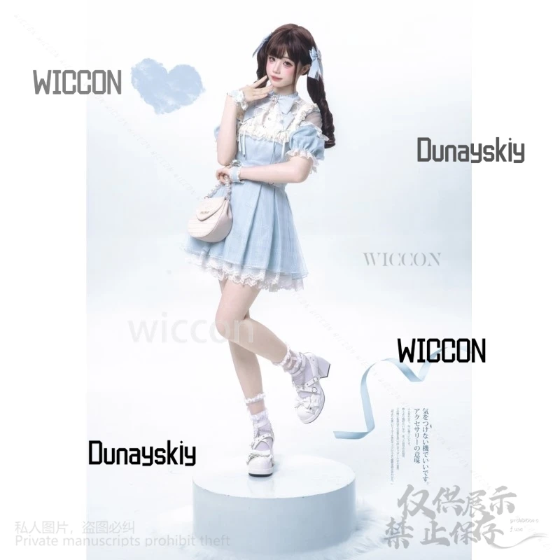 Jirai Kei الفتيات تأثيري أنيمي اليابانية أكوا الحلو لوليتا القوس الدانتيل الكشكشة قبالة الكتف القوطية Y2k Kawaii حفلة الهالوين كوس