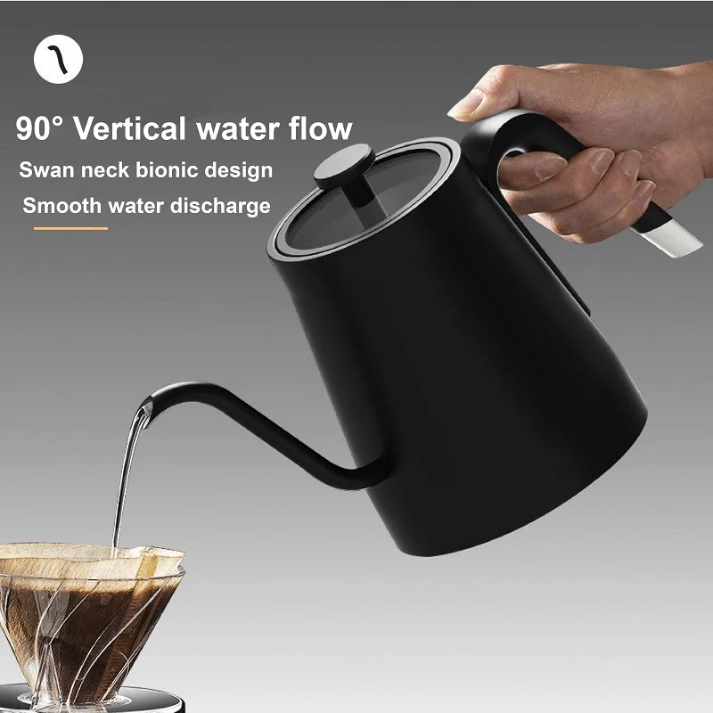 110V/220V Electric Gooseneck Hand Punch Coffee Kettle1350W Temperature Control Pot Teapot Office Thermos Pot Kitchen Tools 800ml