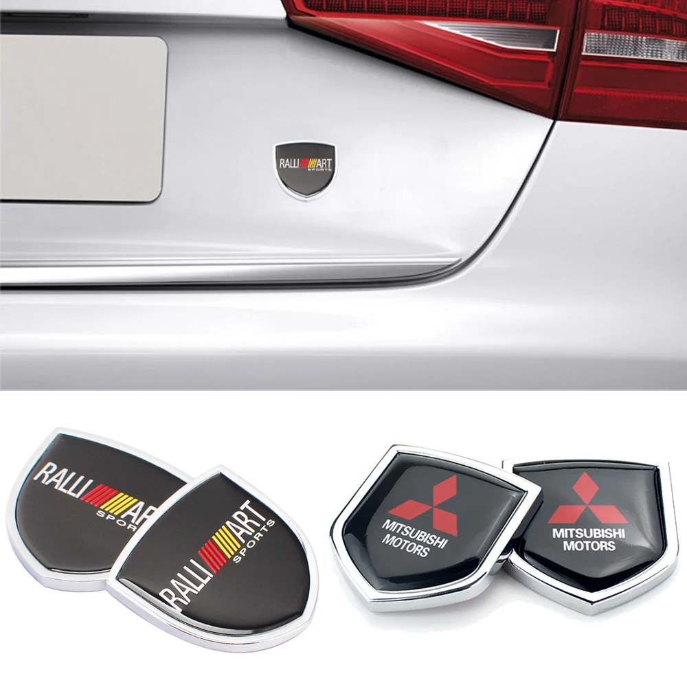 Emblema adhesivo para ventana de coche, para todo el cuerpo, lateral, para maletero, para Mitsubishi Ralliart Galant Mirage Montero L200 EVO Xpander Cordia Pajero