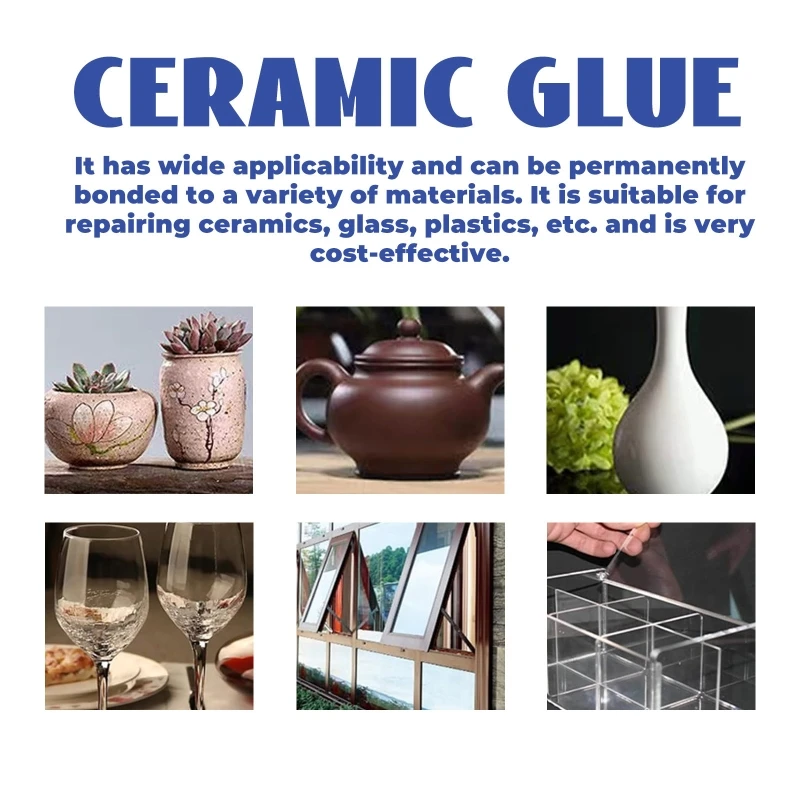 30 مللي أصماغ سيراميك متعددة الوظائف أصماغ سيراميك قوية أصماغ سيراميك فورية لاصق سيراميك للأطباق والبلاط الحرفي