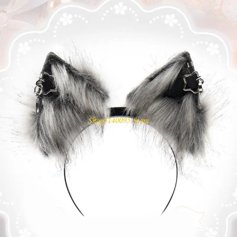 Casco oreja animal felpa fina DXAE con movimiento oreja activado por movimiento