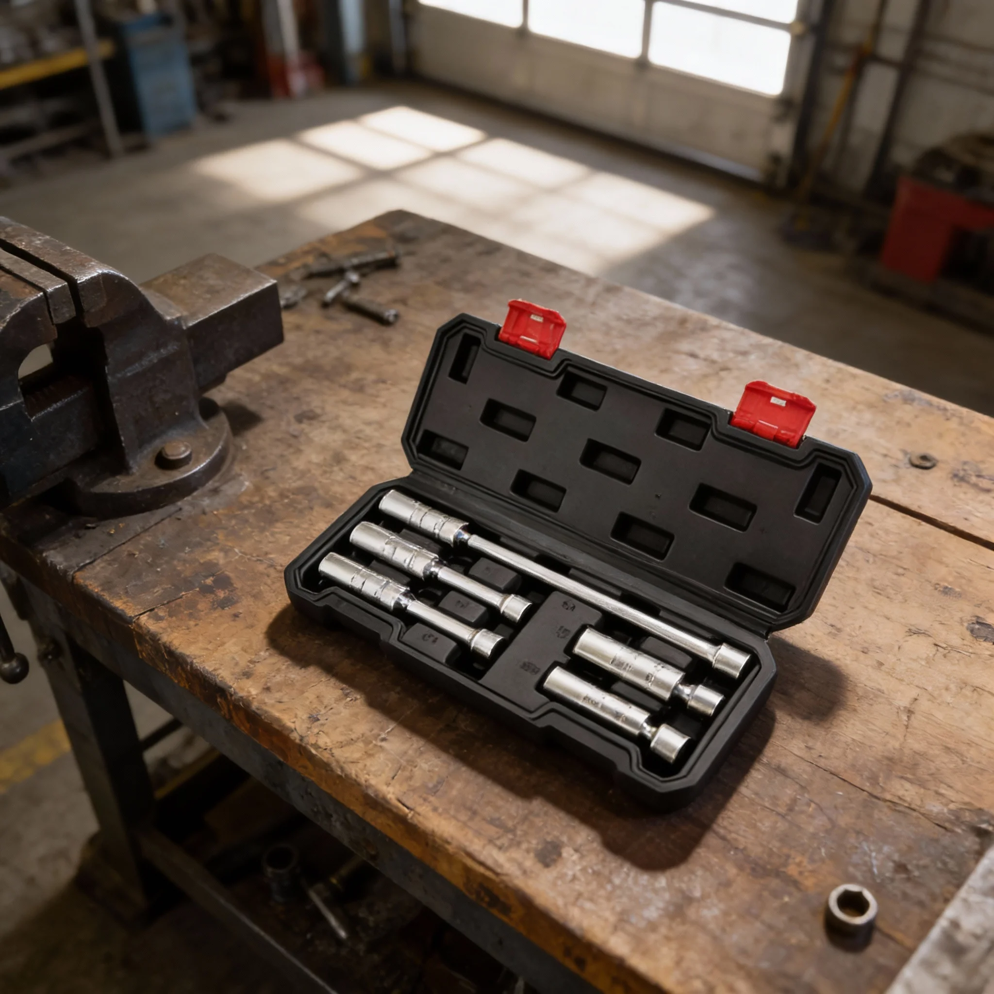 

5 шт., 14 мм, адаптер для розетки, магнитный гибкий гаечный ключ, поворотный набор торцевых головок для свечей зажигания, тонкостенная удлинительная розетка 9/16 5/8