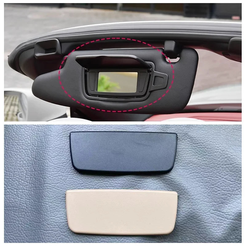 

1pc for Porsche Cayman Carrera Boxster 718 981 911 991 Sunvisor Cover Makeup Mirror Flip Cap