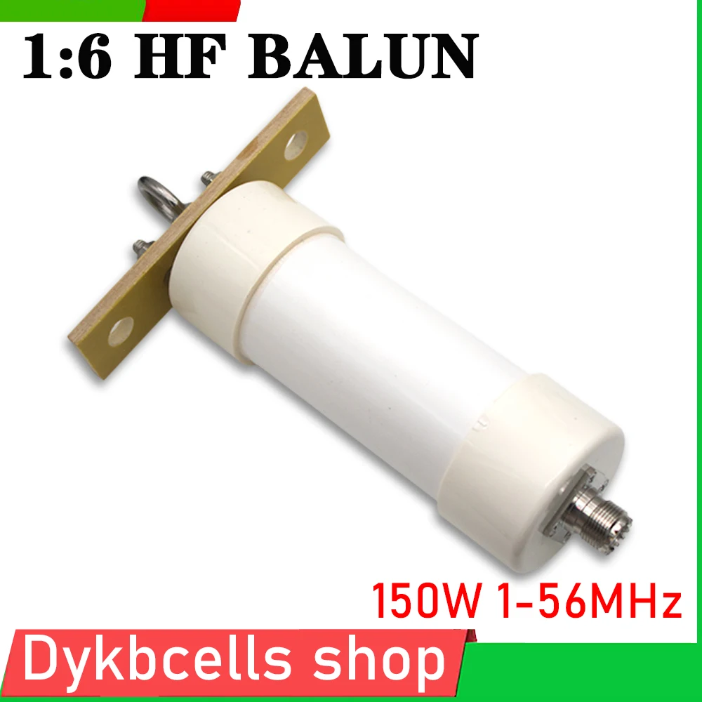 Balun 156mhz Proporção hf Balun para 6:1 Balun 50ohm to 300ohm Amador Dipolo Curto Onda Antena Receptor 200w 1:6