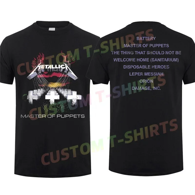 2024 Men T Shirt Casual Master of Puppets T-Shirt Black By Metallicat Graphic Summer Short Sleeves 100% Cotton S-3XL Cool Tee