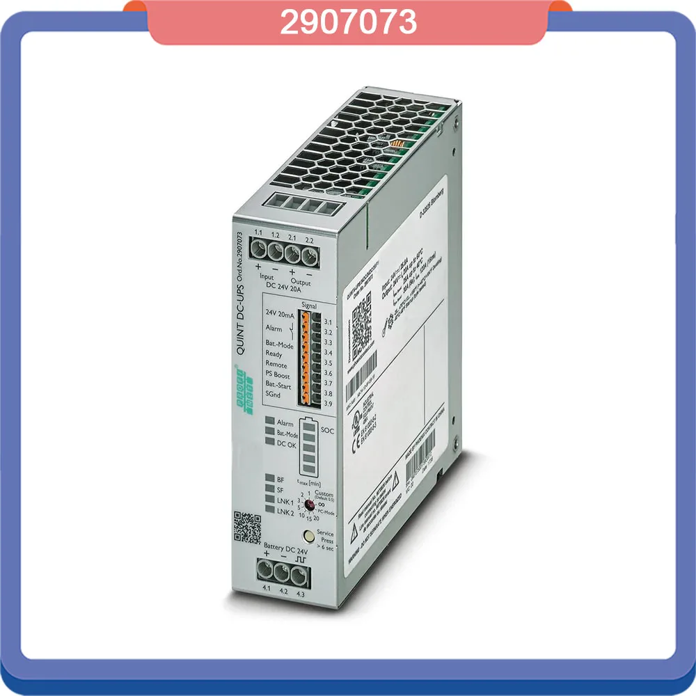 2907073 QUINT4-UPS/24DC/24DC/20/PN For Phoenix UPS 24VDC/20A RJ45 Uninterruptible Power Supply