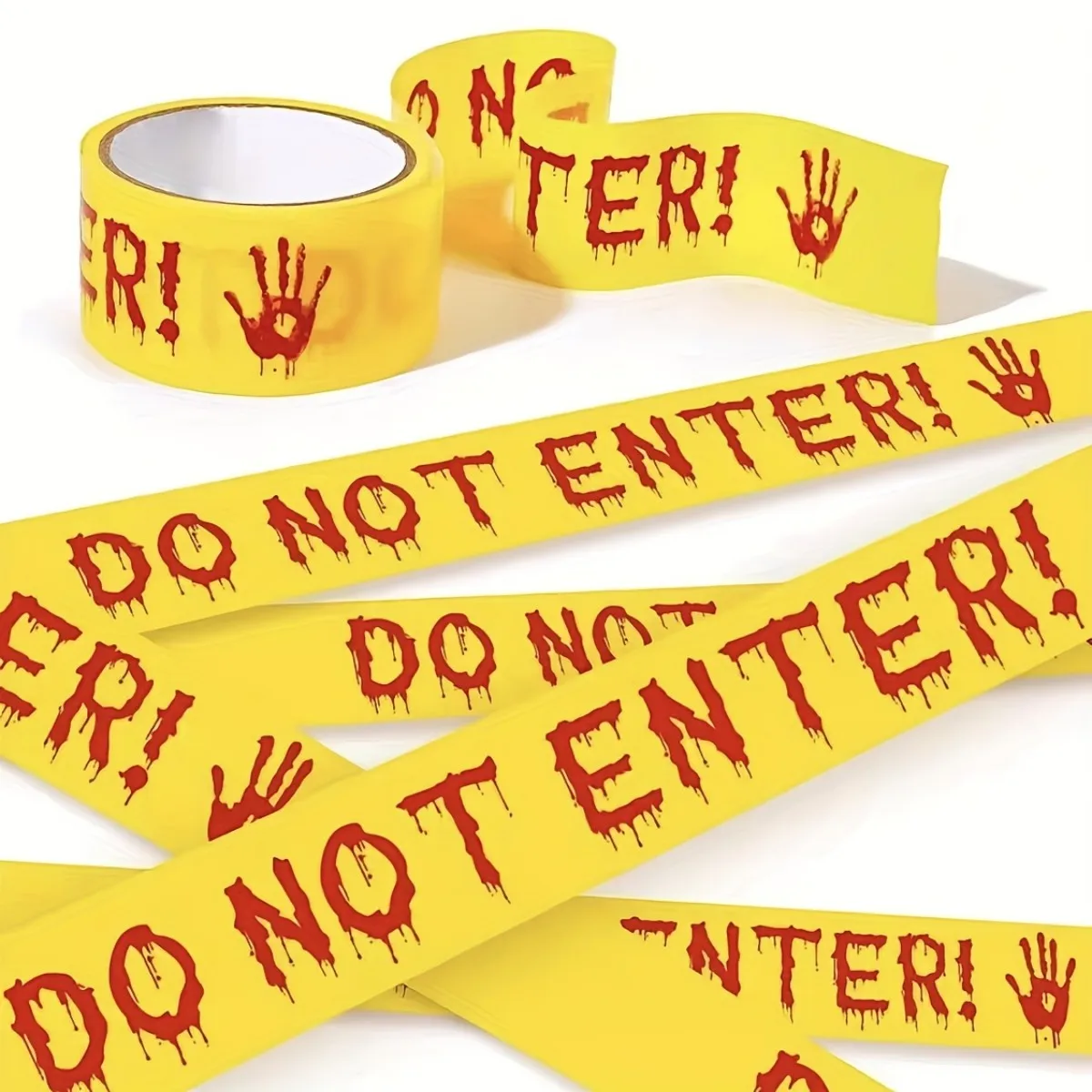 Halloween Non Adhesive Warning Tape, Halloween Decoration, Party Decoration, No Entry, Safety Isolation Warning Tape