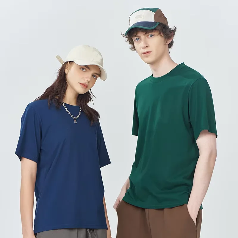 Free LOGO Women and men Custom Image T Shirts 100% Cotton Plus Size 6XL 2025 Summer Casual Short Sleeve T-Shirt Top High Quality