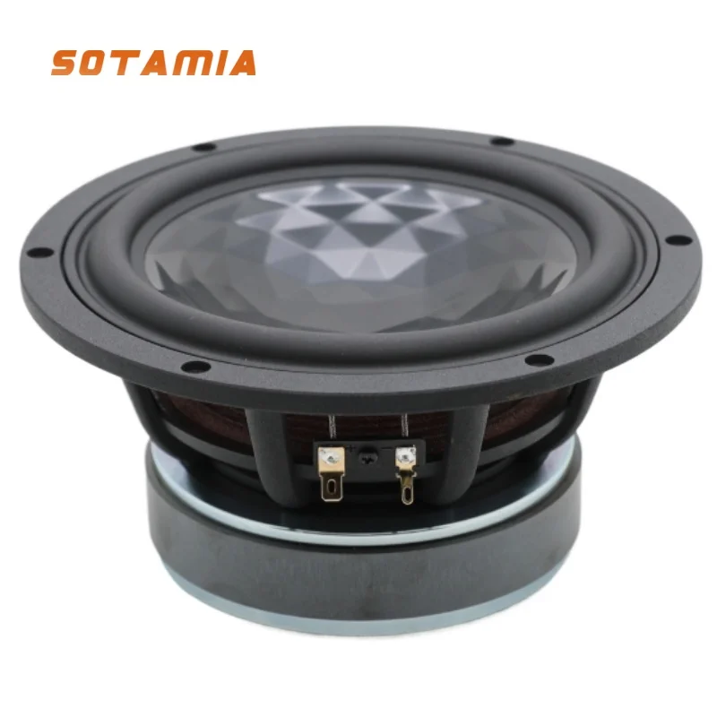 SOTAMIA 1Pcs 6.5 Inch Mid-subwoofer 4 Ohm 60W-180W 35 Core Aluminum Frame Midrange Bass Speaker DIY Subwoofer Bookshelf Speaker