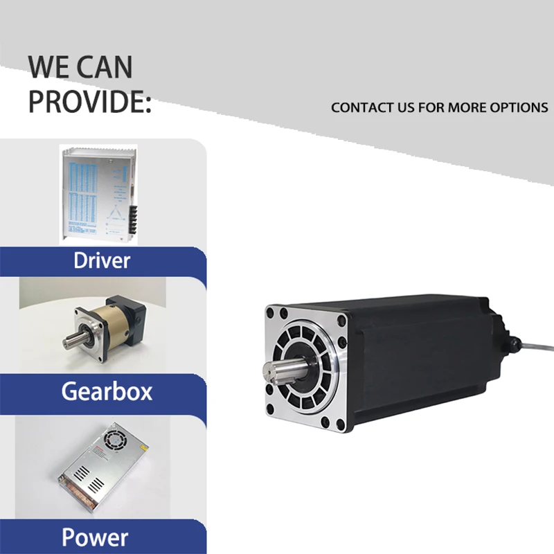 High Quality NEMA 42 110*285mm 3-Phase 1.2 Degree Hybrid Open Loop Stepper Motor with DC 220V for Robot