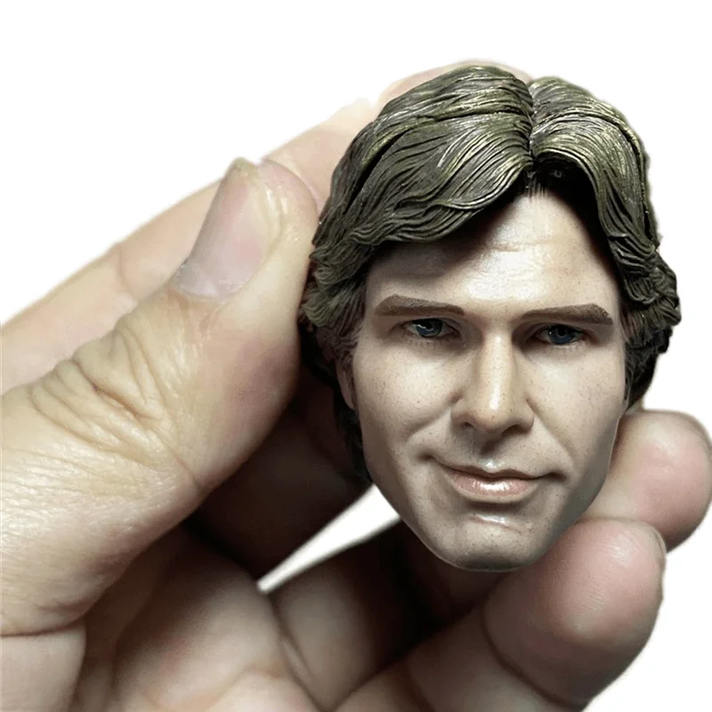 Harrison Ford Hansolo 남성 머리 조각 모델, PVC 금발 머리, 액션 피규어 바디 인형, 1/6 체중계