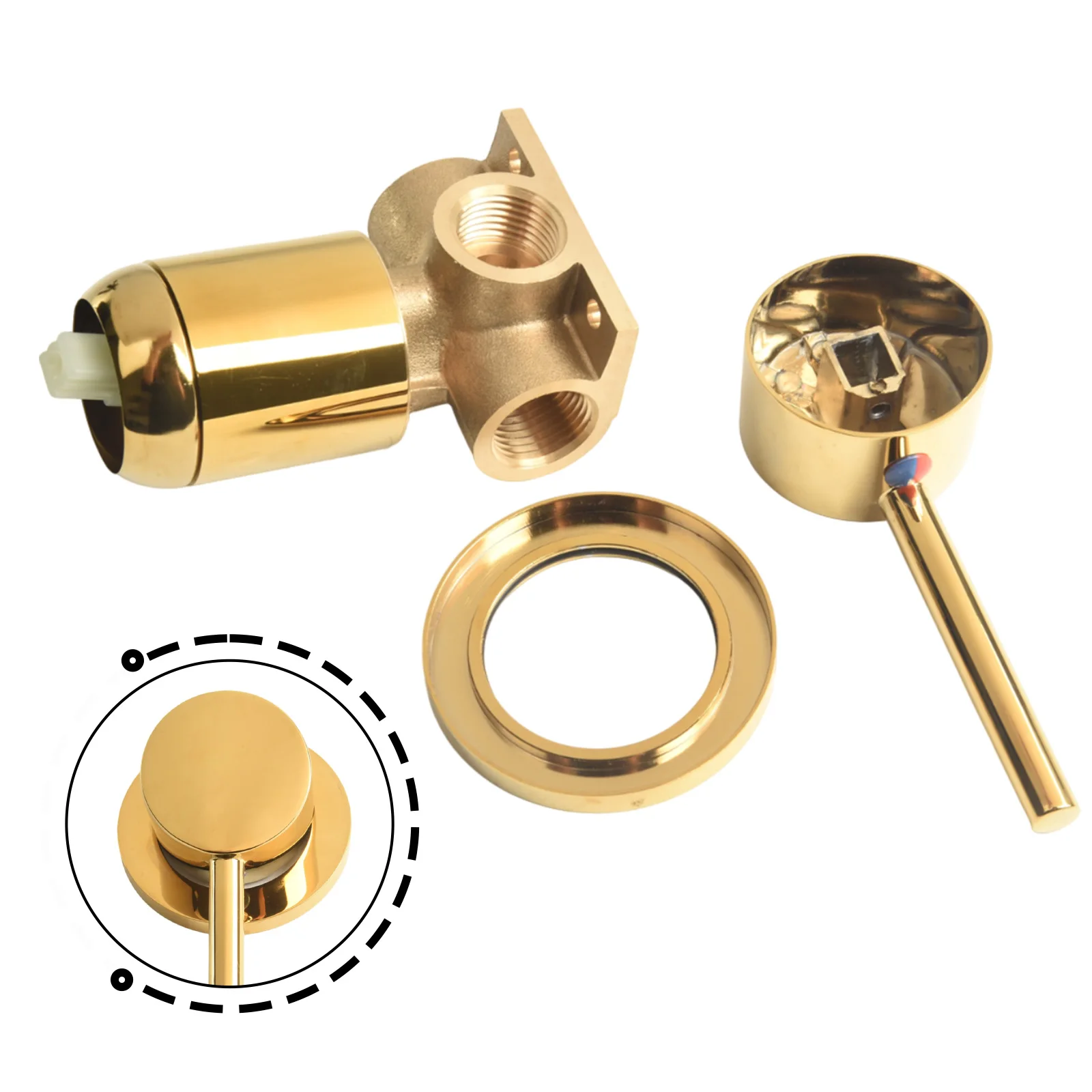 1 2inch Hot Cold Water Control Water Flow Control Brass Construction Easy To Operate Long lasting Performance Home Improvement