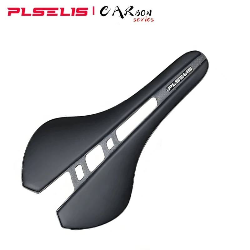 

PLSELIS Bike parts popular Road/Mountain bike saddle high-end carbon fiber lightweight short nose breathable hollow seat cushion
