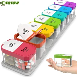 Organizador de pastillas grande de 7 días, 2 veces por caja XL Am Pm, soporte para contenedor, medicina diaria, organizadores de pastillas semanal, 1 Uds.