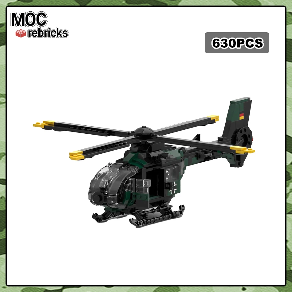 

MOC-176643 Light Transport EuroHelicopter EC135 T1 / H135 Building Block Assemble Airplane Model Technology Bricks Puzzle Toys