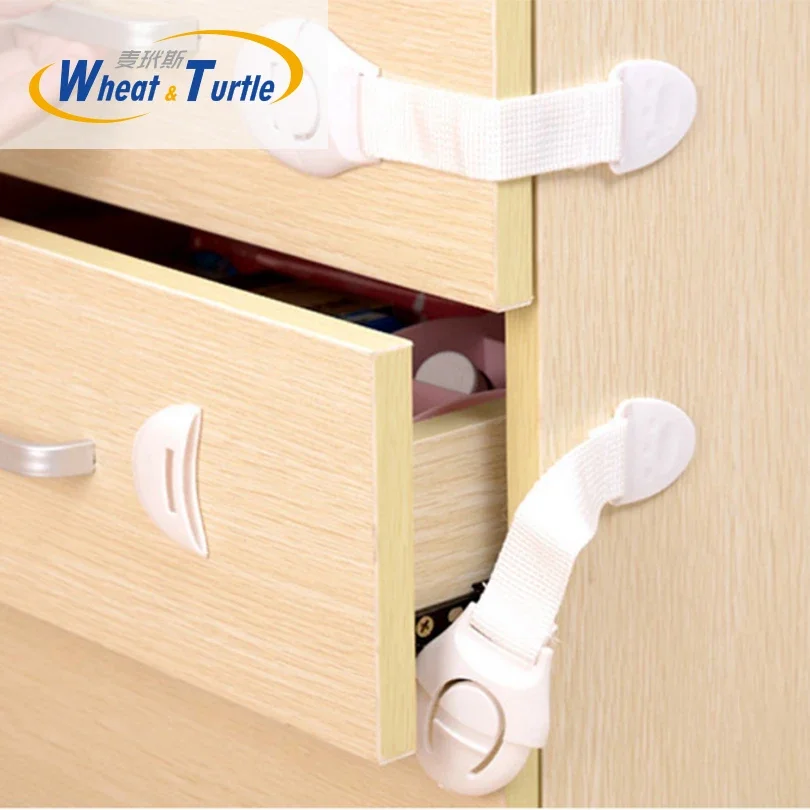 5Pcs/Lot Infant Baby Children Kids Care Safety Security Protect Locks Products For Cabinet Drawer Wardrobe Doors Fridge Toilet