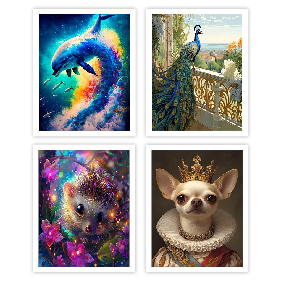 

GATYZTORY Diy Painting By Numbers Picture Drawing Animals On Canvas For Handiwork Diy Crafts Oil Paint Kit Set Decoration Home