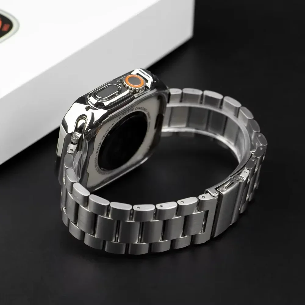 Stainless Steel Strap for Apple Watch Ultra 2 3 Band 46mm 49mm 40mm 44mm 42mm 41mm 45mm Bracelet IWatch Series 10 9 8 7 SE 6 5 4 image 3