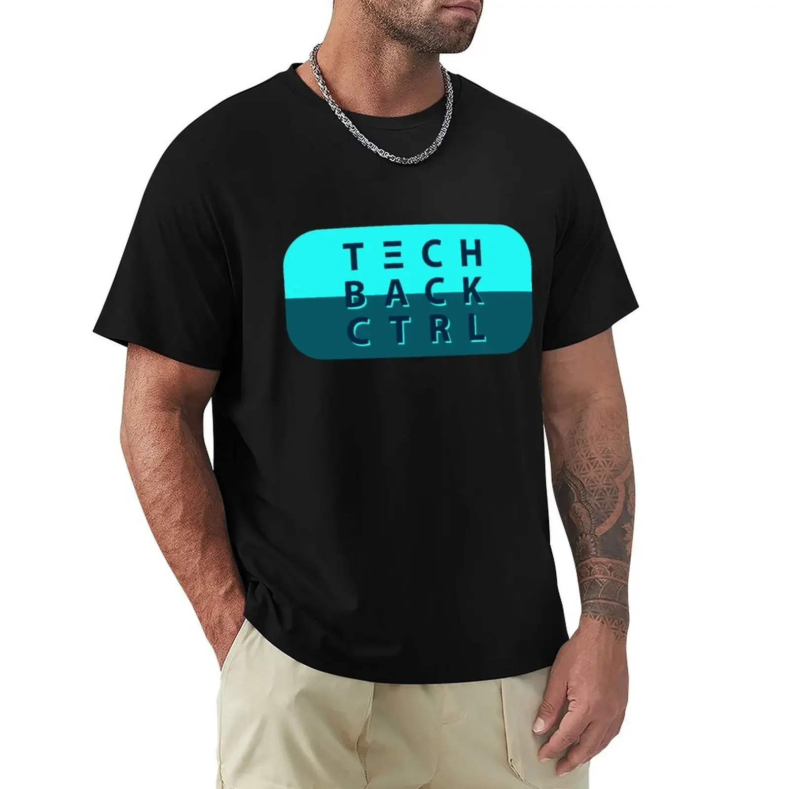 Tech Back Control - rectangle - rounded T-Shirt shirts graphic oversized t shirt sweat new edition plain t shirts men