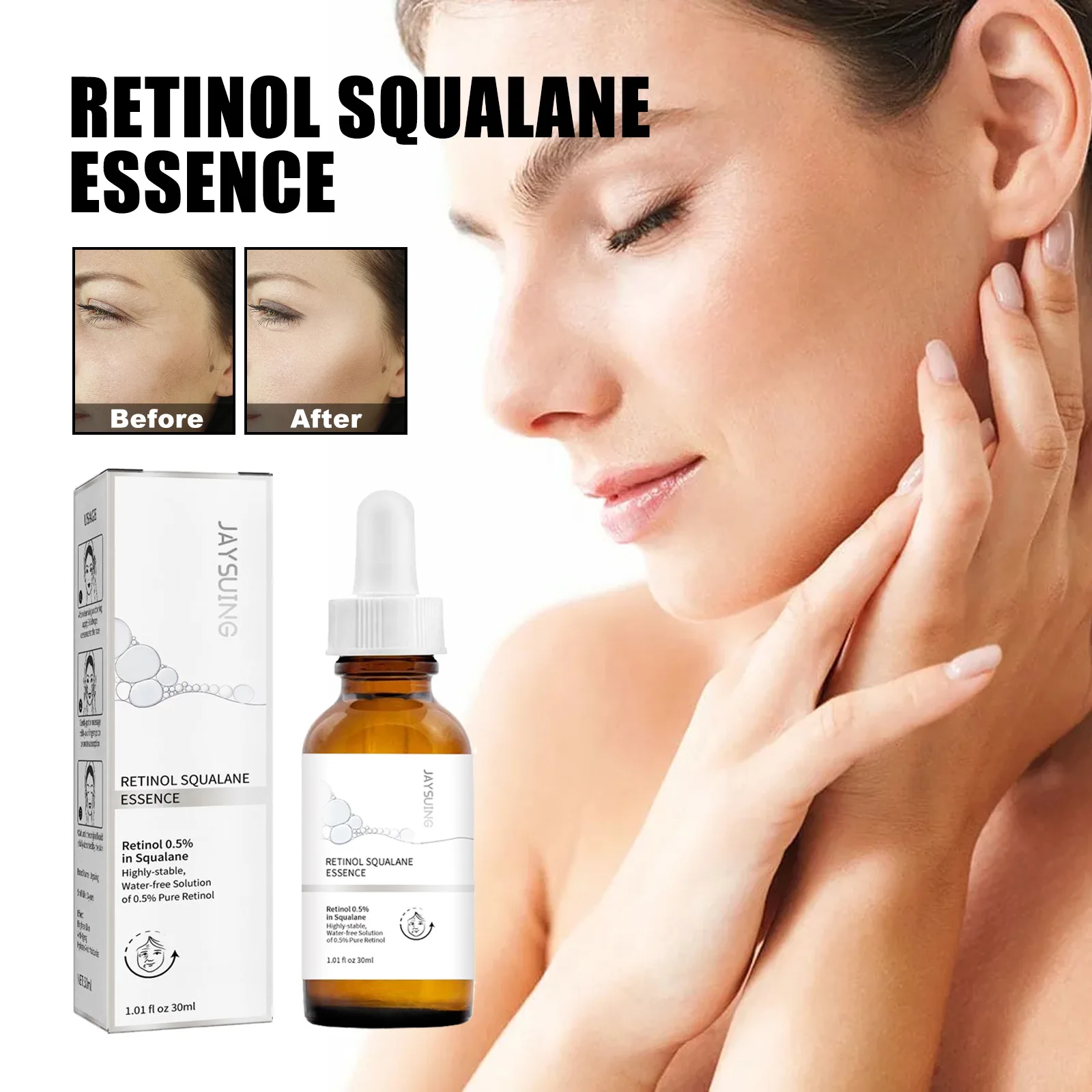 Retinol Ordinary Serum Anti Aging Remove Wrinkle Serum Lifting Brighten Skin Fade Eye Fine Lines Moisturize Firm Facial Essence