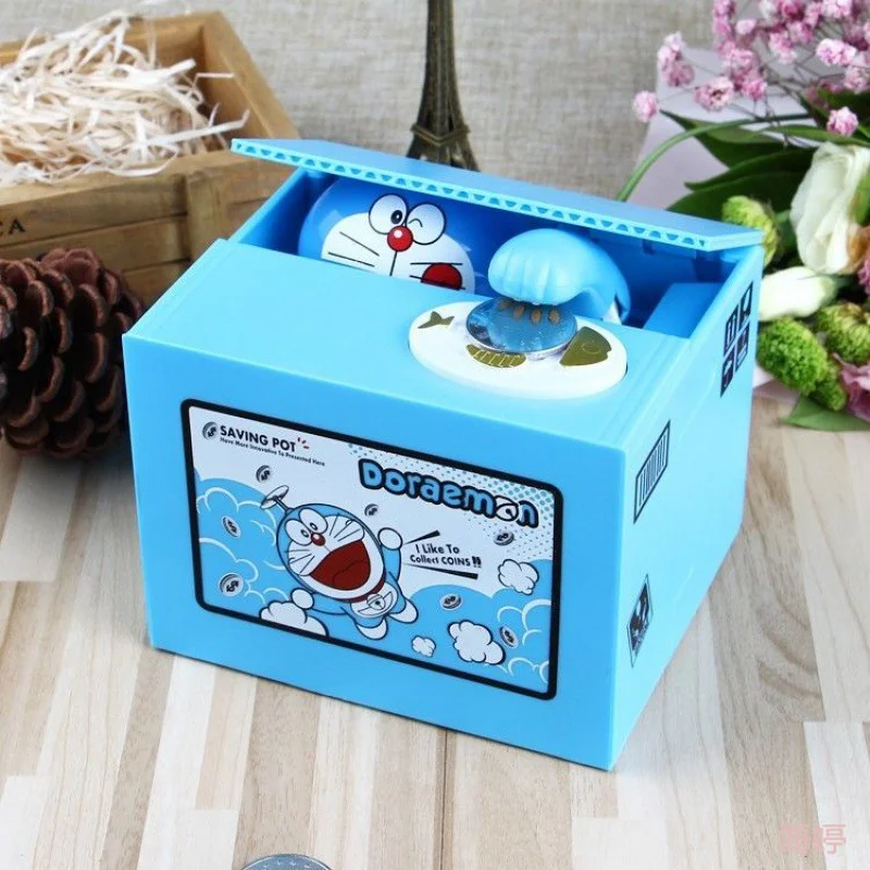 Cartoon Doraemons Anime Peripheral Kawaii Stealing Coins Piggy Bank Money Safe Doraemon Birthday Gifts Toys