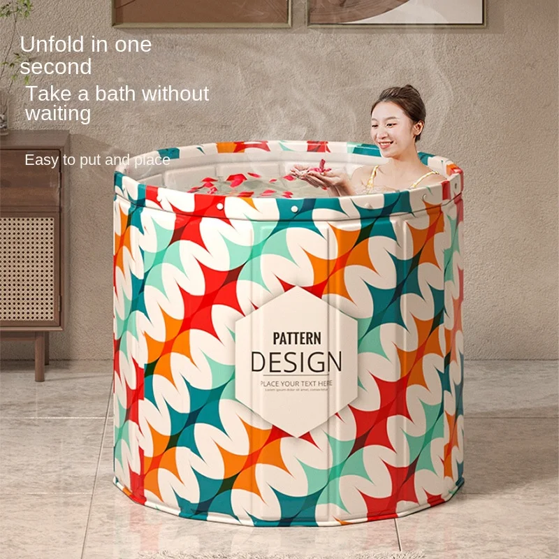 

Large Folding Bath PVC Portable Bathtub Folded Adult Tub Baby Children Bathroom Thickening Folding Tubs for Adults