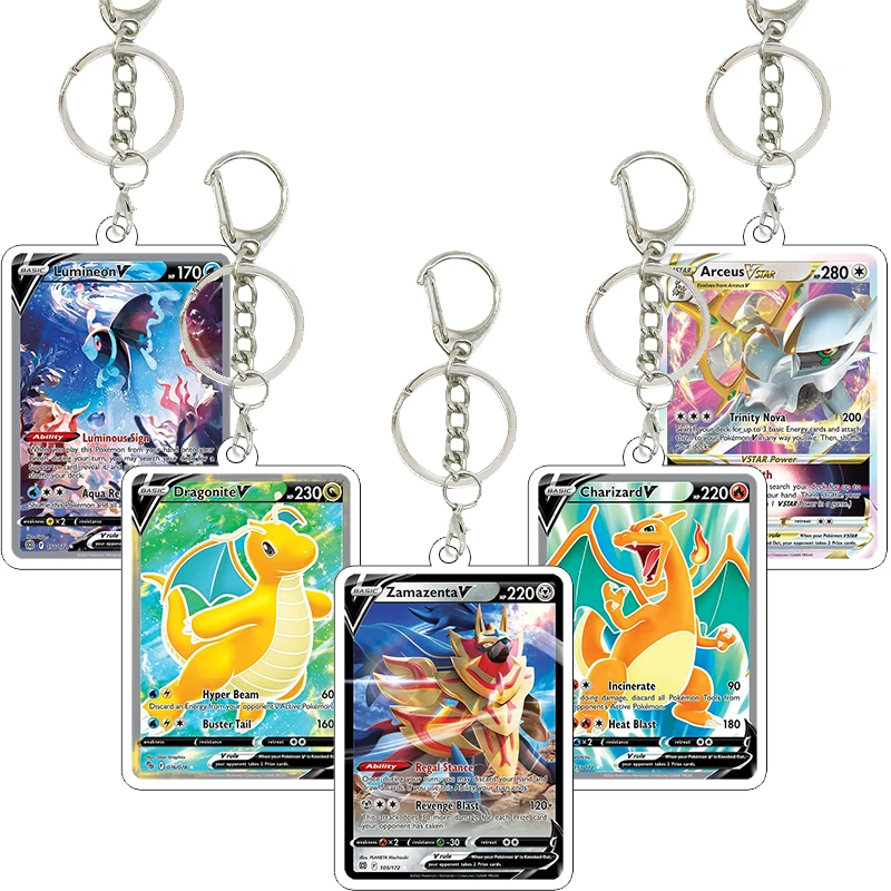 

Ptcg Bulbasaur Gengar Pocket Monsters Key Chain Acrylic Keyring Cartoon Squirtle Diy Bag Pendant Charm Accessories Gifts Toys