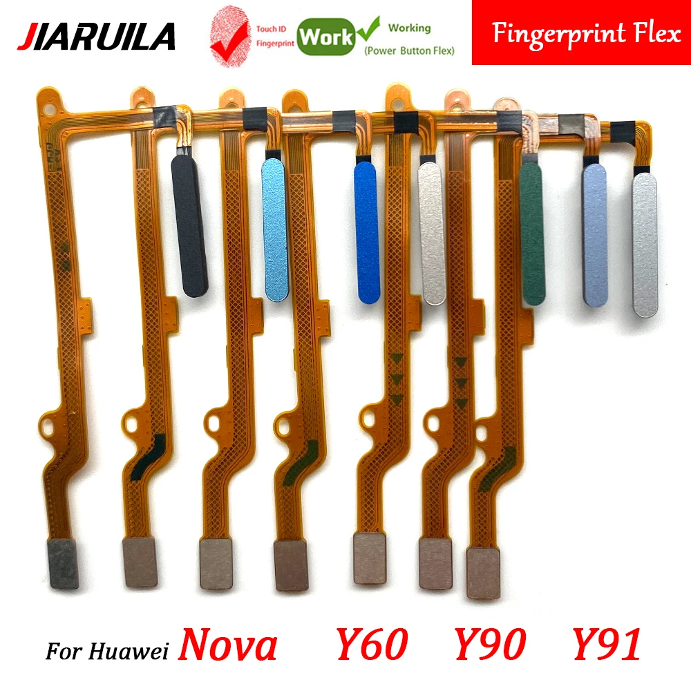 

10 шт./лот, новая кнопка «Домой», датчик с отпечатками пальцев, гибкий кабель, лента, запасные части для Huawei Nova Y60 Y90 Y91