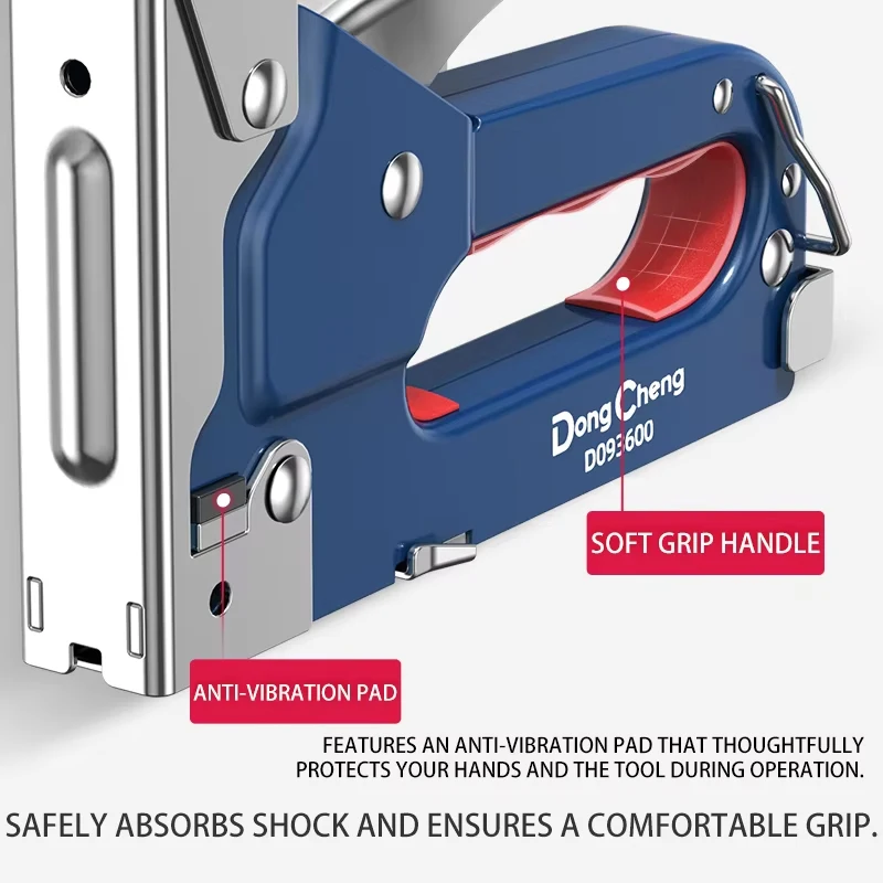 3 In 1 Heavy Duty Staple Gun With 100Pcs Staples U Type T Type Door Type Nails For Carpentry Upholstery Furniture Repair Tool