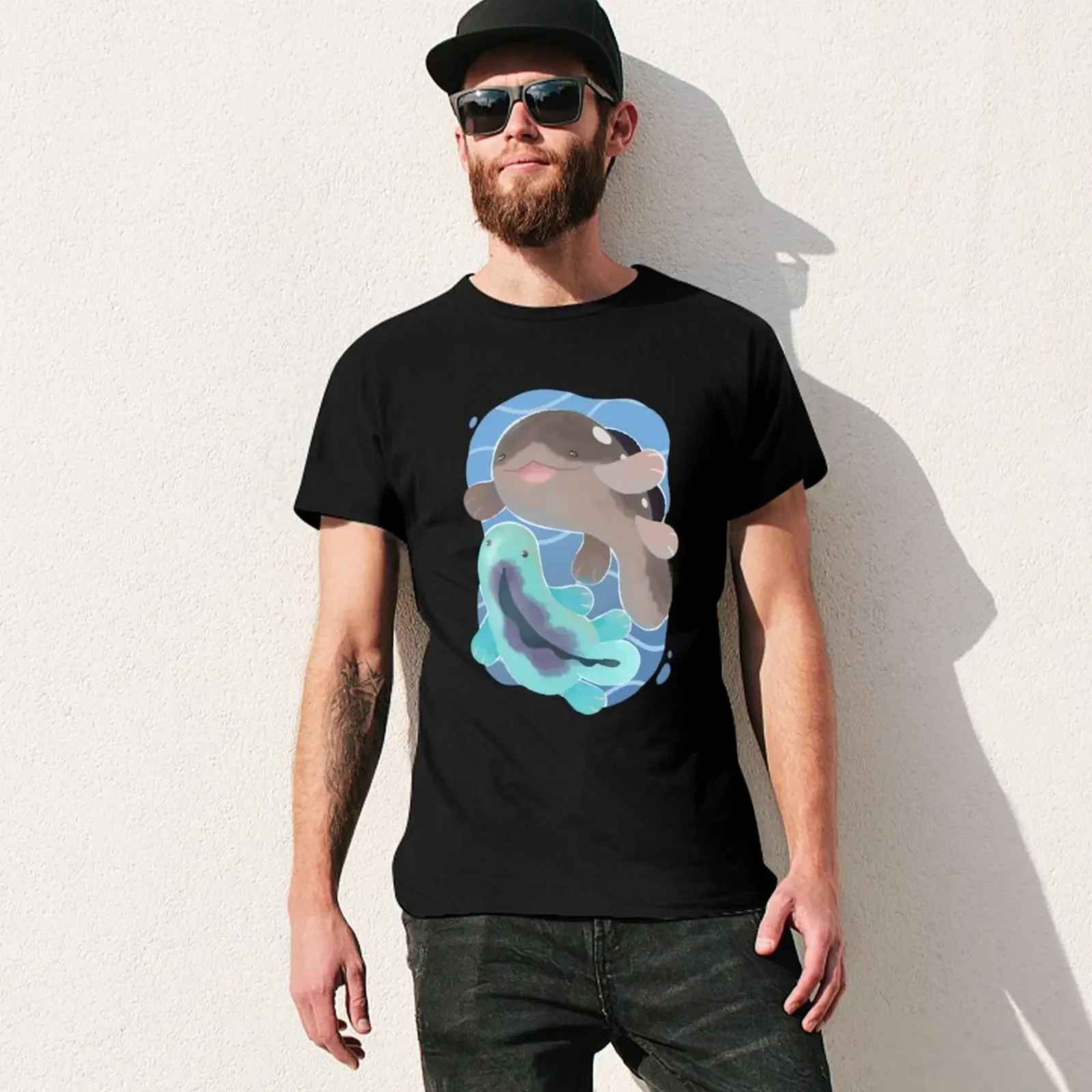 clodsire bleue T-shirt cute clothes sublime hippie clothes summer tops T-shirt men image 3