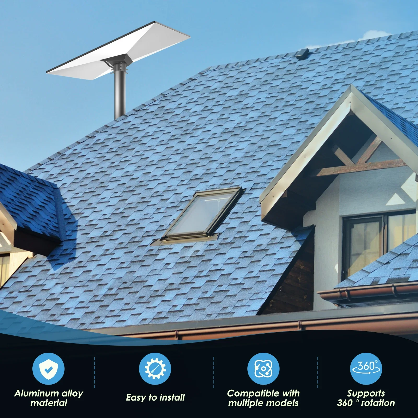 Starlink Gen 3 الأنابيب محول تصاعد عدة سبائك الألومنيوم Starlink القطب سقف قوس جبل لوحة قاعدة ل 1-2 بوصة القطب #2