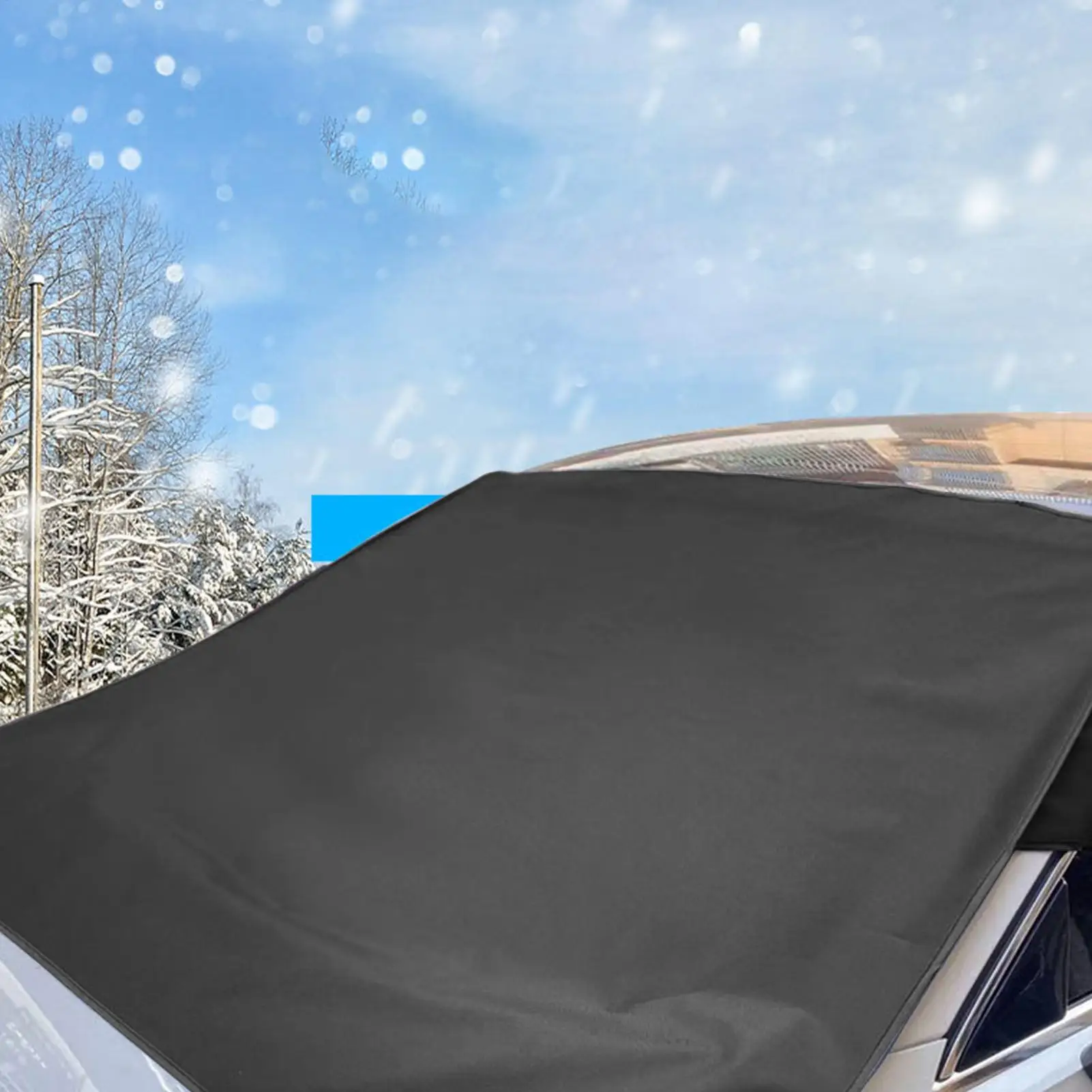 

Winter Windshield Covers Adjustable Heavy-Duty Shield Guard 600D Oxford Car Windshield Snow Cover For Winter Automotive Ice